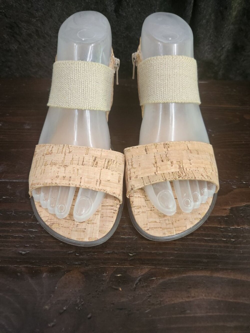 Sesto Meucci Elki Demi-Wedge Natural Cork Sandals/Sz. 6.5M NWOB - Picture 5 of 8